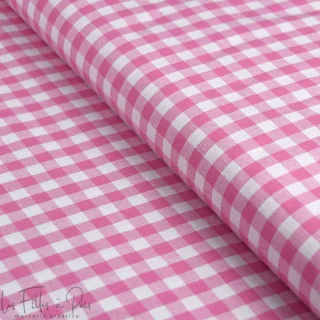 Tissu popeline de coton motif petits carreaux "Vichy"- 10mm - Oeko-Tex Tissus et mercerie créative – Nos sélections sans marque