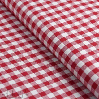 Tissu popeline de coton motif petits carreaux "Vichy"- 10mm - Oeko-Tex Tissus et mercerie créative – Nos sélections sans marque