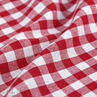 Tissu popeline de coton motif petits carreaux "Vichy"- 10mm - Oeko-Tex Tissus et mercerie créative – Nos sélections sans marque
