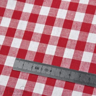 Tissu popeline de coton motif petits carreaux "Vichy"- 10mm - Oeko-Tex Tissus et mercerie créative – Nos sélections sans marque