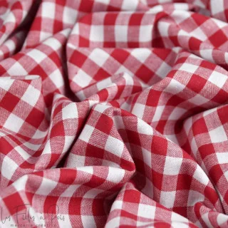 Tissu popeline de coton motif petits carreaux "Vichy"- 10mm - Oeko-Tex Tissus et mercerie créative – Nos sélections sans marque