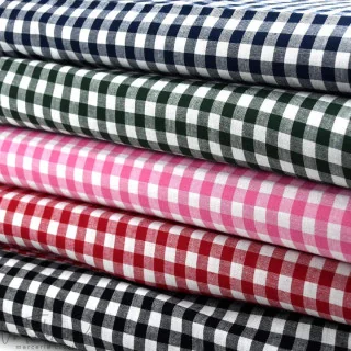 Tissu popeline de coton motif petits carreaux "Vichy"- 10mm - Oeko-Tex Tissus et mercerie créative – Nos sélections sans marque
