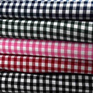 Tissu popeline de coton motif petits carreaux "Vichy"- 10mm - Oeko-Tex Tissus et mercerie créative – Nos sélections sans marque