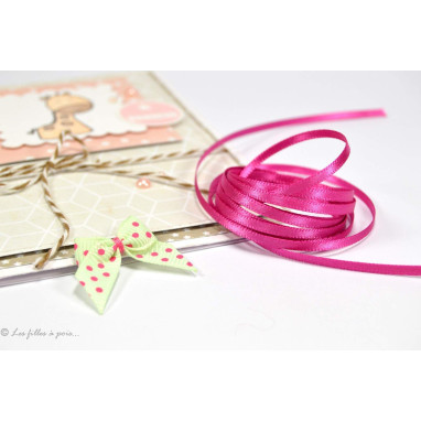 Ruban satin double face - 3mm  - 8