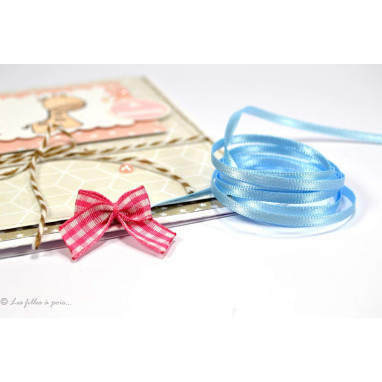 Ruban satin double face - 3mm  - 12