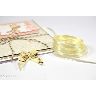 Ruban satin double face - 3mm  - 14