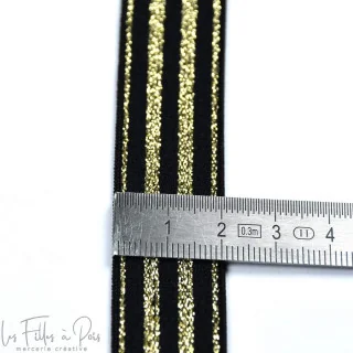 DESTOCK Elastique plat à rayures lurex - 20mm Tissus et mercerie créative – Nos sélections sans marque - 2