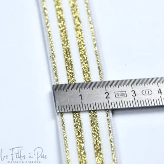 DESTOCK Elastique plat à rayures lurex - 20mm Tissus et mercerie créative – Nos sélections sans marque - 4