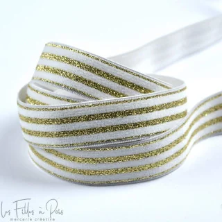 DESTOCK Elastique plat à rayures lurex - 20mm Tissus et mercerie créative – Nos sélections sans marque - 3