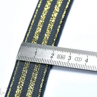 DESTOCK Elastique plat à rayures lurex - 20mm Tissus et mercerie créative – Nos sélections sans marque - 6