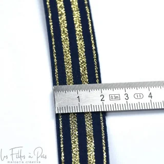 DESTOCK Elastique plat à rayures lurex - 20mm Tissus et mercerie créative – Nos sélections sans marque - 8
