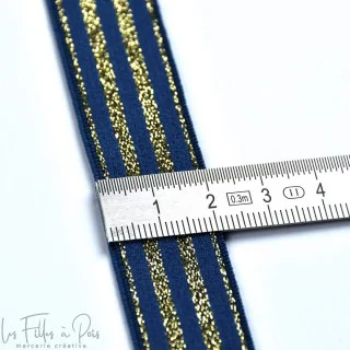 DESTOCK Elastique plat à rayures lurex - 20mm Tissus et mercerie créative – Nos sélections sans marque - 10