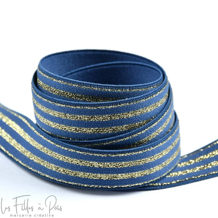 DESTOCK Elastique plat à rayures lurex - 20mm Tissus et mercerie créative – Nos sélections sans marque - 9 DESTOCK Elastique plat à rayures lurex - 20mm Tissus et mercerie créative – Nos sélections sans marque - 9