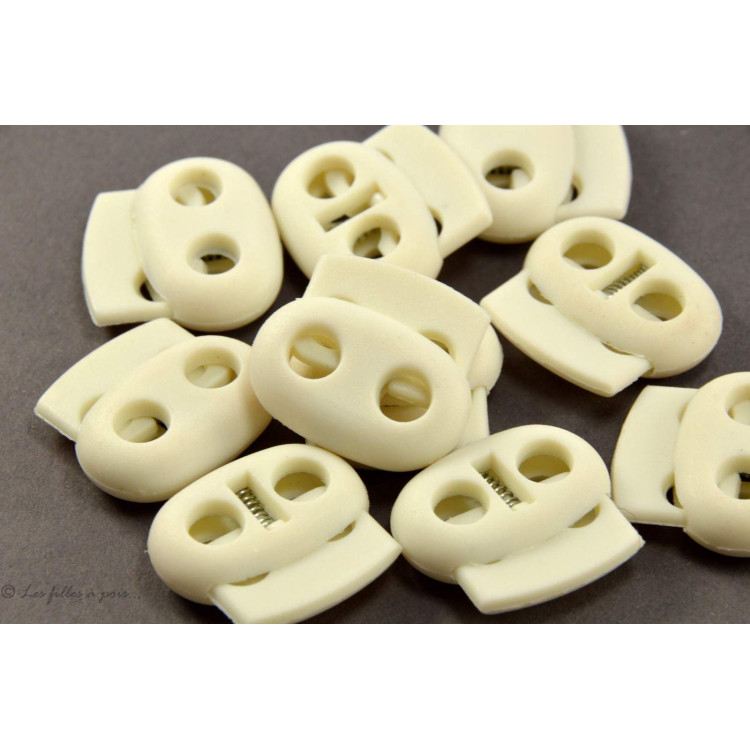 Batente de cabo de plástico plano com furo duplo - Embalagem de 10 - 3 Batente de cabo de plástico plano com furo duplo - Embalagem de 10 - 3