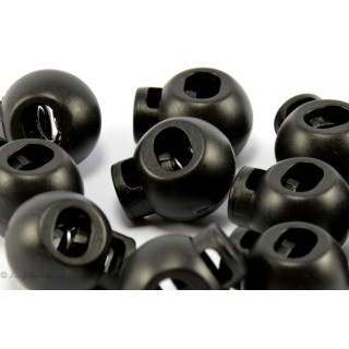 Arrêts cordon boule plastique - Lot de 2 Sélection Les Filles à Pois - Mercerie et Tissus - 1