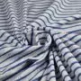 Tissu jersey motif rayures - Blanc et bleu - Oeko-Tex ® - Stenzo Textiles ® Stenzo Textiles ® - Tissus Oekotex - 3