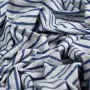 Tissu jersey motif rayures - Blanc et bleu - Oeko-Tex ® - Stenzo Textiles ® Stenzo Textiles ® - Tissus Oekotex - 4