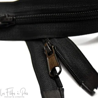 Fermeture à glissière synthétique double curseur séparable - 2