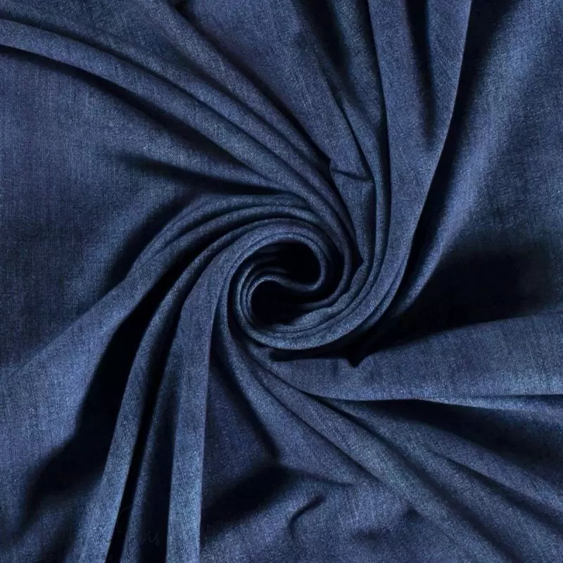 Tissu denim jersey "Yconique" - Bleu jean - Oeko-Tex ® Autres marques - Tissus et mercerie - 1