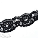 Ruban dentelle douce extensible 3cm - Fleur  - 6