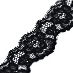 Ruban dentelle douce extensible 3cm - Fleur  - 7
