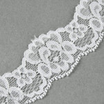 Ruban dentelle douce extensible 3cm - Fleur  - 2