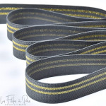 Elastique plat à rayures lurex - 30mm  - 3