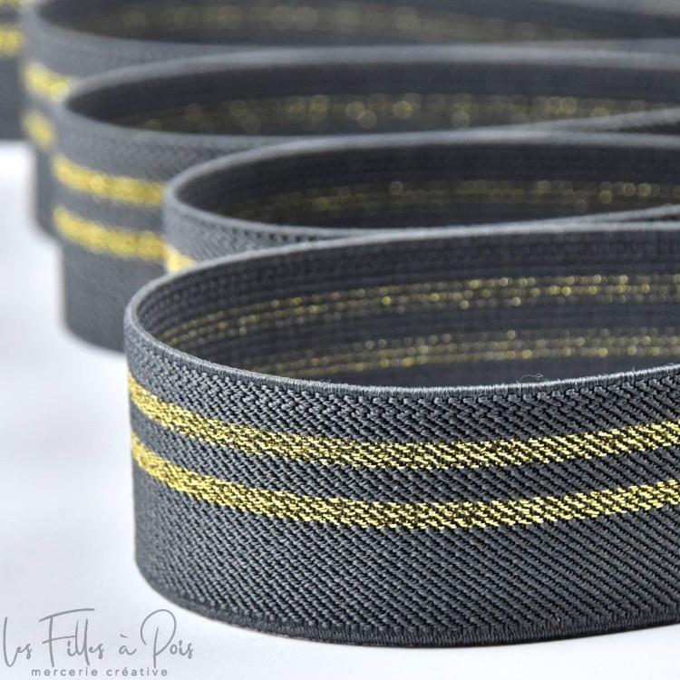DESTOCK Tiras elásticas planas de lurex dorado - 30mm Autres marques - Tissus et mercerie - 1 DESTOCK Tiras elásticas planas de lurex dorado - 30mm Autres marques - Tissus et mercerie - 1