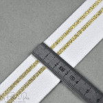 Elastique plat à rayures lurex - 30mm  - 16