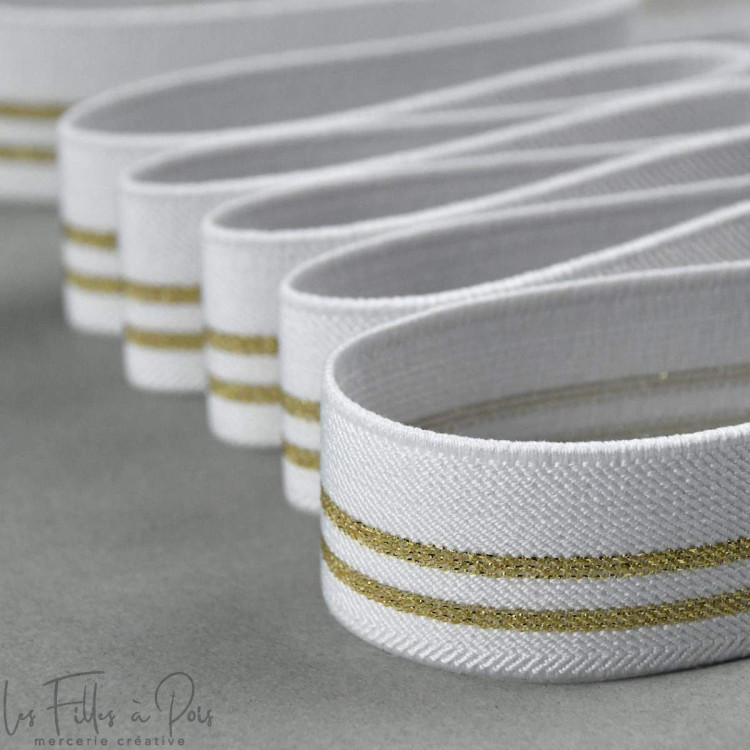 DESTOCK Tiras elásticas planas de lurex dorado - 30mm Autres marques - Tissus et mercerie - 14 DESTOCK Tiras elásticas planas de lurex dorado - 30mm Autres marques - Tissus et mercerie - 14