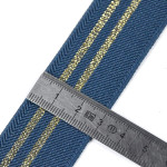 Elastique plat à rayures lurex - 30mm  - 7
