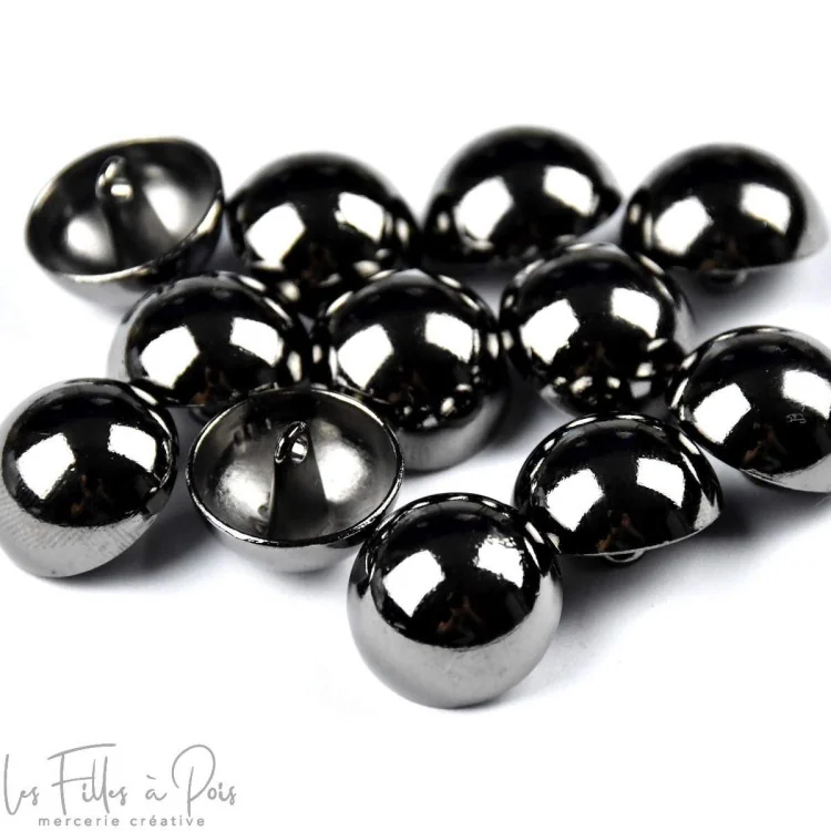 Bouton à queue - Rond - Métal gun Tissus et mercerie créative – Nos sélections sans marque - 3 Bouton à queue - Rond - Métal gun Tissus et mercerie créative – Nos sélections sans marque - 3