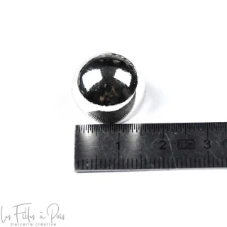 Bouton à queue - Rond - Métal argenté Tissus et mercerie créative – Nos sélections sans marque - 2