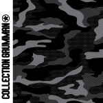 Jersey-interlock sport motif camouflage plumetis collection "Grumman" - Tons noirs et gris - Les Filles à Pois ® - Oeko-Tex ® Le