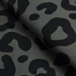 Tissu déperlant K-way motif léopard collection "Angels" - Vert et noir - Les Filles à Pois ® - Oeko-Tex ® Les Filles à Pois - De