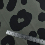 Tissu déperlant K-way motif léopard collection "Angels" - Vert et noir - Les Filles à Pois ® - Oeko-Tex ® Les Filles à Pois - De