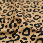 Tissu jersey motif léopard collection "Contrastes" - Camel et noir - Les Filles à Pois ® - Oeko-Tex ® Les Filles à Pois - Design