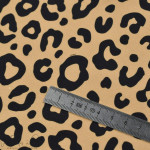 Tissu jersey motif léopard collection "Contrastes" - Camel et noir - Les Filles à Pois ® - Oeko-Tex ® Les Filles à Pois - Design
