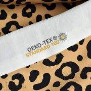 Tissu jersey motif léopard collection "Contrastes" - Camel et noir - Les Filles à Pois ® - Oeko-Tex ® Les Filles à Pois - Design