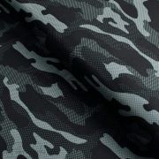 Jersey-interlock sport motif camouflage plumetis collection "Grumman" - Tons noirs et gris - Les Filles à Pois ® - Oeko-Tex ® Le