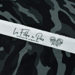 Jersey-interlock sport motif camouflage plumetis collection "Grumman" - Tons noirs et gris - Les Filles à Pois ® - Oeko-Tex ® Le