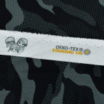 Jersey-interlock sport motif camouflage plumetis collection "Grumman" - Tons noirs et gris - Les Filles à Pois ® - Oeko-Tex ® Le