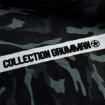 Jersey-interlock sport motif camouflage plumetis collection "Grumman" - Tons noirs et gris - Les Filles à Pois ® - Oeko-Tex ® Le