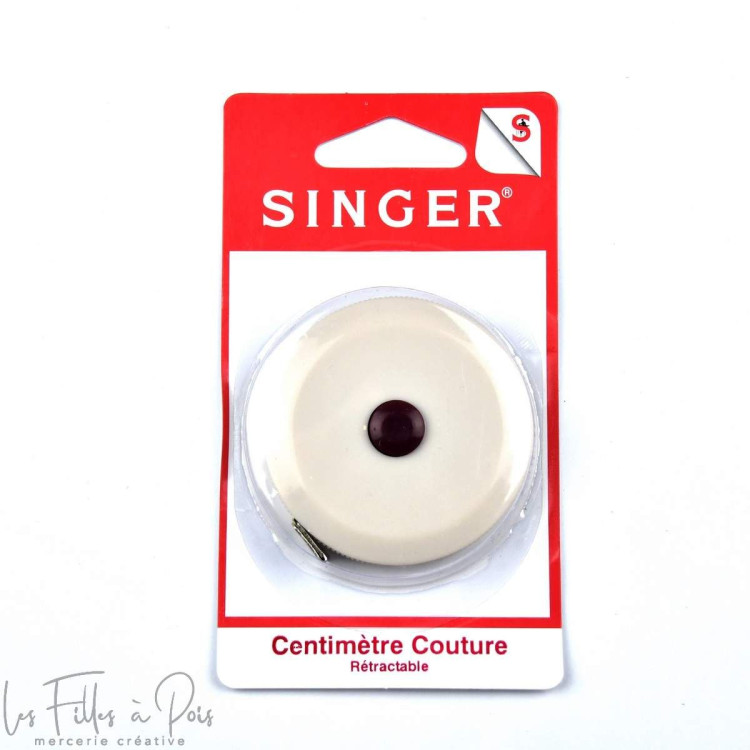 Fita métrica retrátil de dupla face em centímetros e polegadas -1m50 / 60 polegadas - Singer ® Singer ® - Machines à coudre, à b Fita métrica retrátil de dupla face em centímetros e polegadas -1m50 / 60 polegadas - Singer ® Singer ® - Machines à coudre, à b