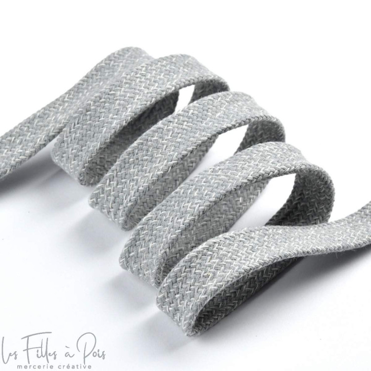 DESTOCK Cordon plat coton - 17mm - 25 DESTOCK Cordon plat coton - 17mm - 25