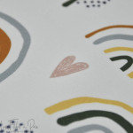 Tissu french terry motif Arc-en-ciel collection "Anna" - Blanc et multicolore - Les Filles à Pois ® - Oeko-Tex ® Les Filles à Po