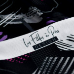 Jersey-interlock sport motif hexagone collection "Vitamin" - Noir et rose fuchsia - Les Filles à Pois ® - Oeko-Tex ® Les Filles 