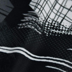 Jersey-interlock sport motif hexagone collection "Vitamin" - Noir et rose fuchsia - Les Filles à Pois ® - Oeko-Tex ® Les Filles 