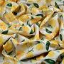 Tissu lycra motif tournesol collection "Amanda" - Blanc et jaune - Les Filles à Pois ® - Oeko-Tex ® Les Filles à Pois - Design ®