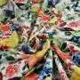 Tissu lycra motif fruits collection "Amanda" - Blanc et multicolore - Les Filles à Pois ® - Oeko-Tex ® Les Filles à Pois - Desig